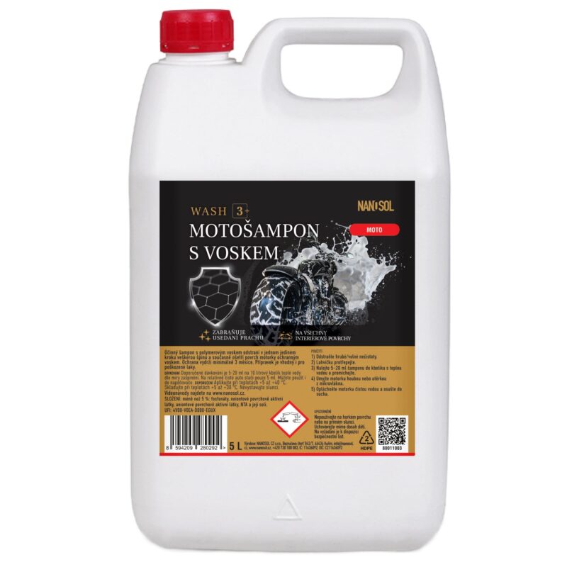 Motošampon s voskem WASH 3+ 5L