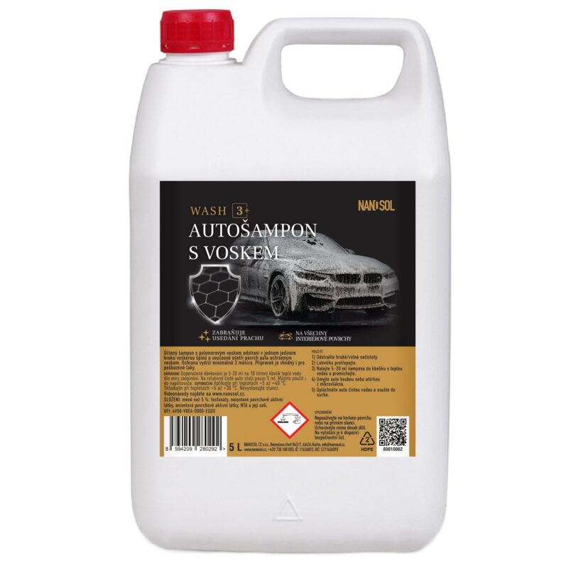 Autošampon s voskem WASH 3+ 5L