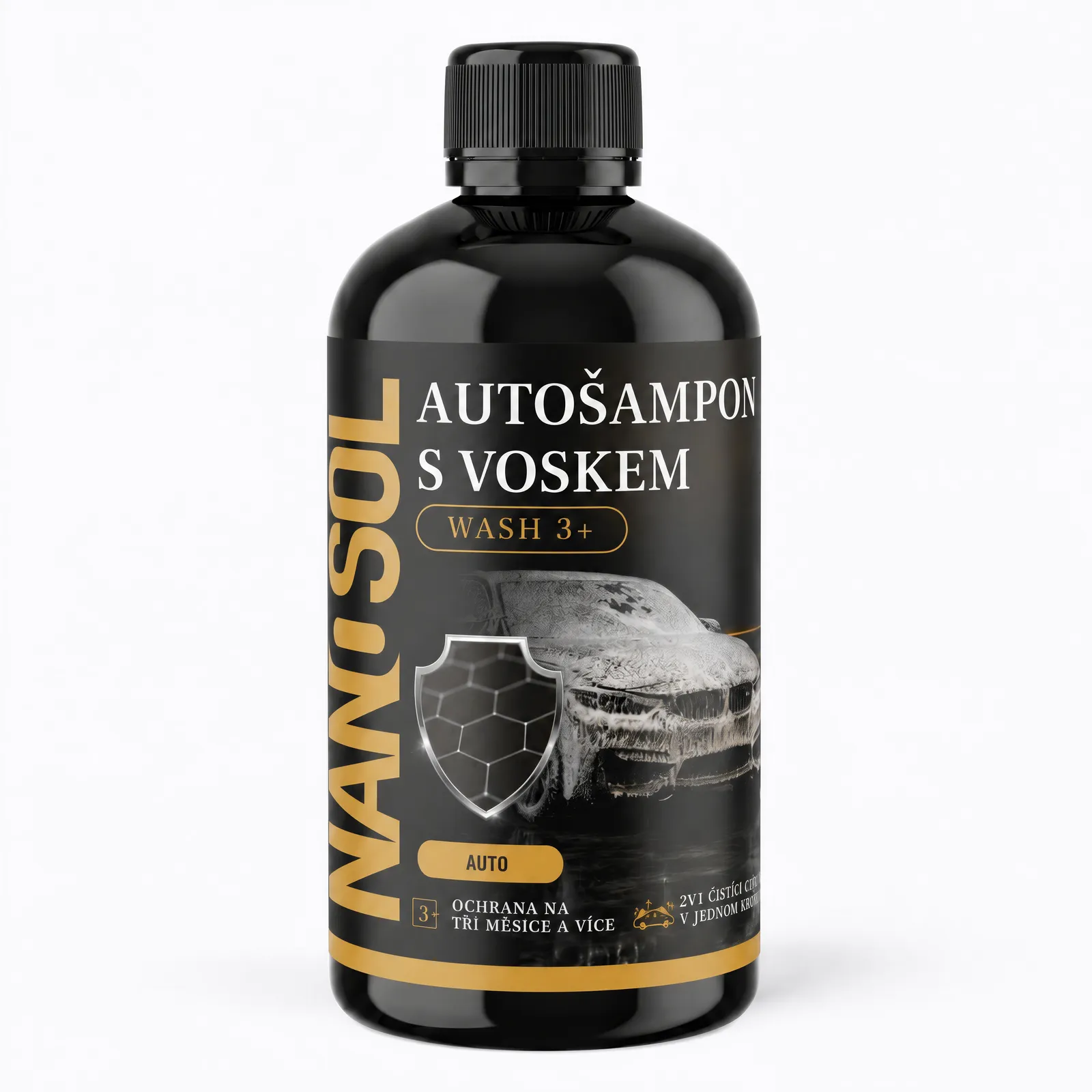 Autošampon s voskem WASH 3+ 500ml
