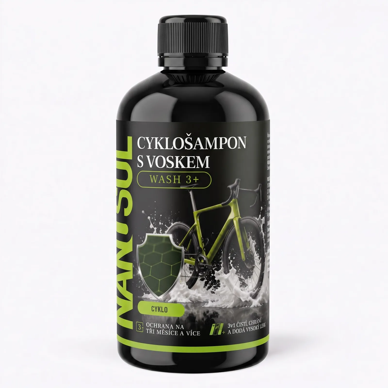 Cyklošampon s voskem WASH 3+ 500ml