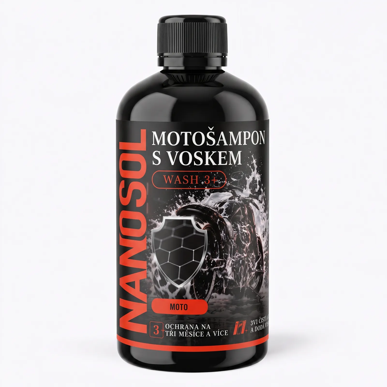 Motošampon s voskem WASH 3+ 500ml