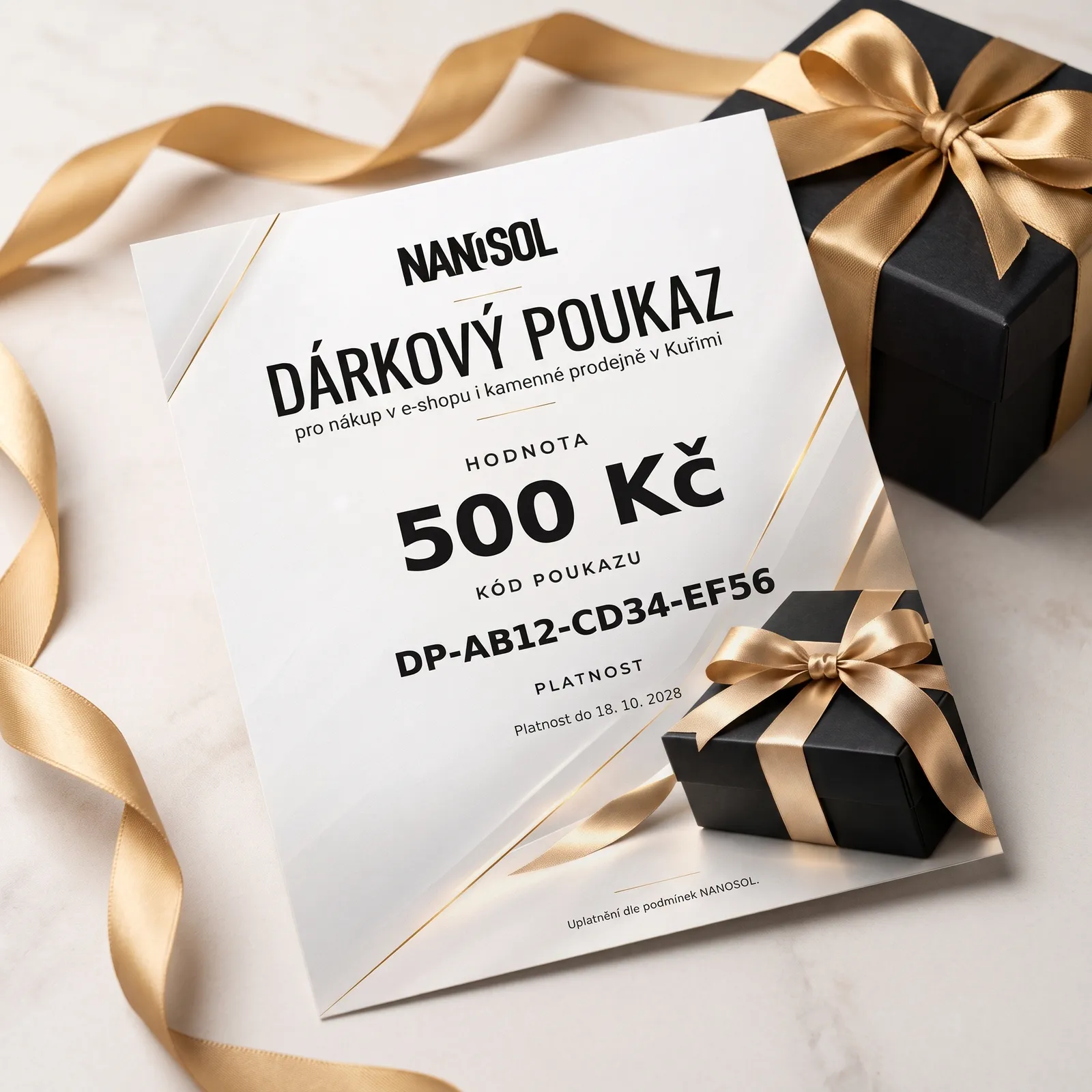 Dárkový poukaz v hodnotě 500 Kč