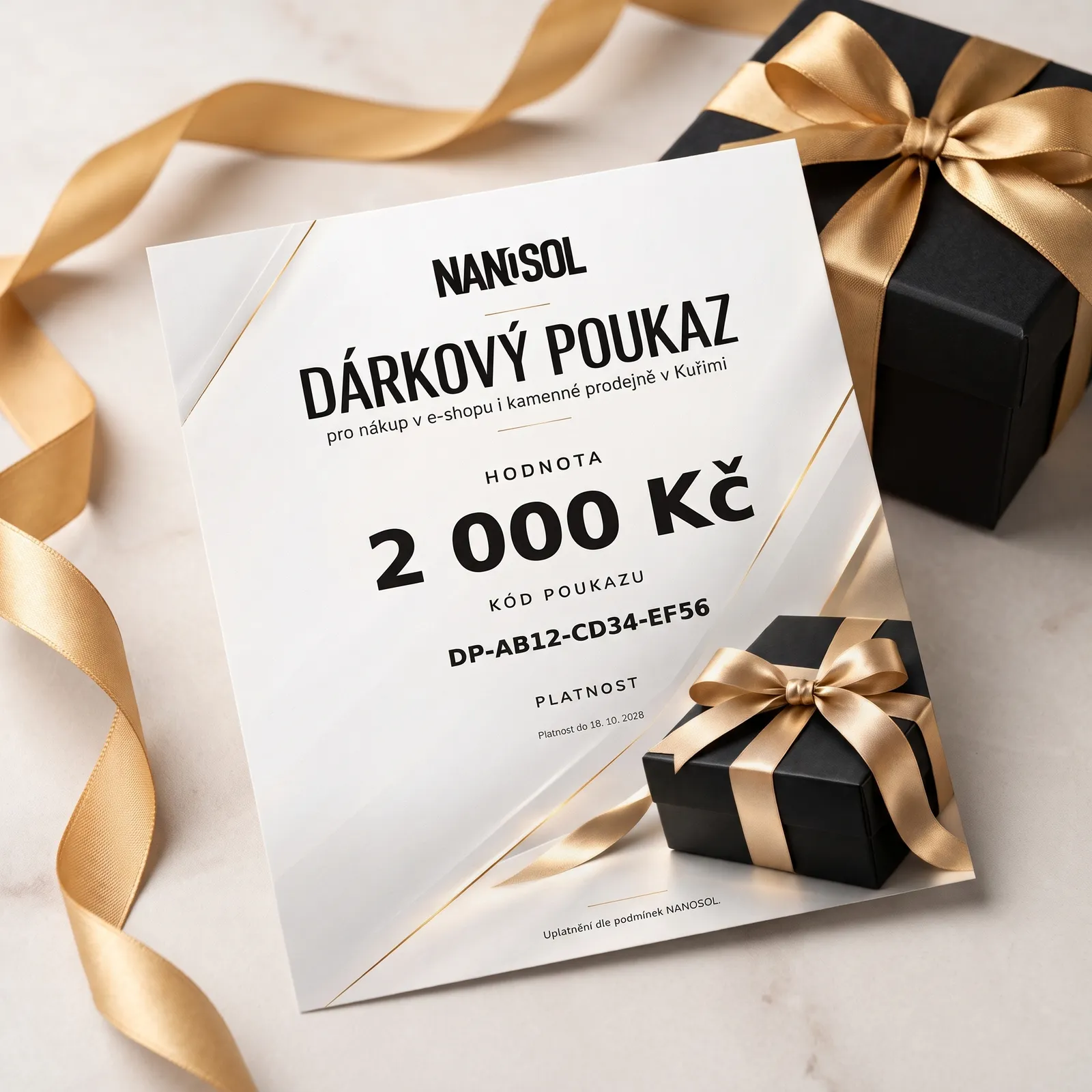 Dárkový poukaz v hodnotě 2000 Kč